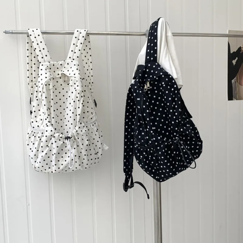 New Style Backpack INS Lightweight Artistic Polka Dot Backpack for Girls Campus Style Drawstring Wrinkled Casual School Bag
New Style Backpack INS Lightweight Artistic Polka Dot Backpack for Girls Campus Style Drawstring Wrinkled Casual School Bag