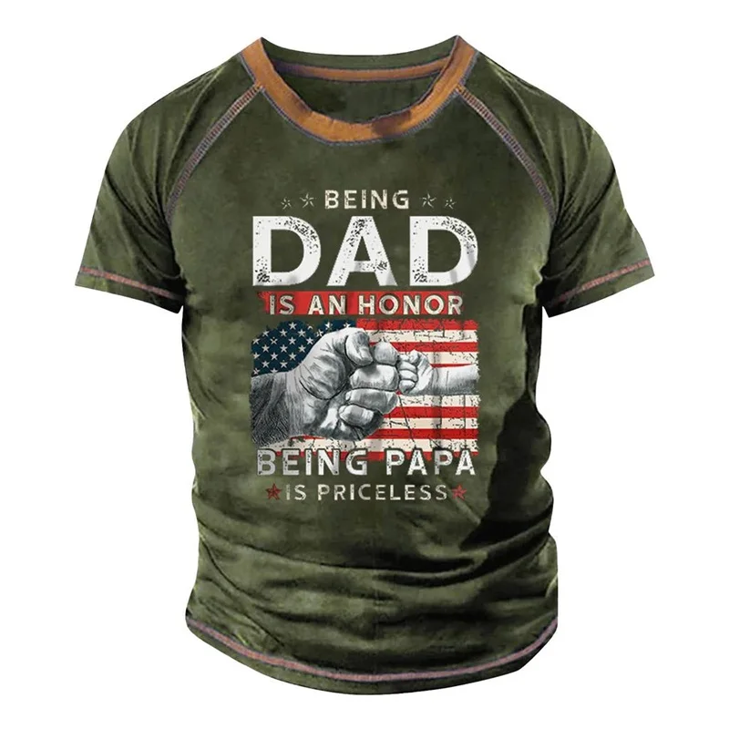 3D Printing Retro Men Graphic T-Shirt Casual Short-Sleeved Tee Tops Being Dad Tshirt For Men Round Neck Streetwear Ropa Hombre
3D Printing Retro Men Graphic T-Shirt Casual Short-Sleeved Tee Tops Being Dad Tshirt For Men Round Neck Streetwear Ropa Hombre