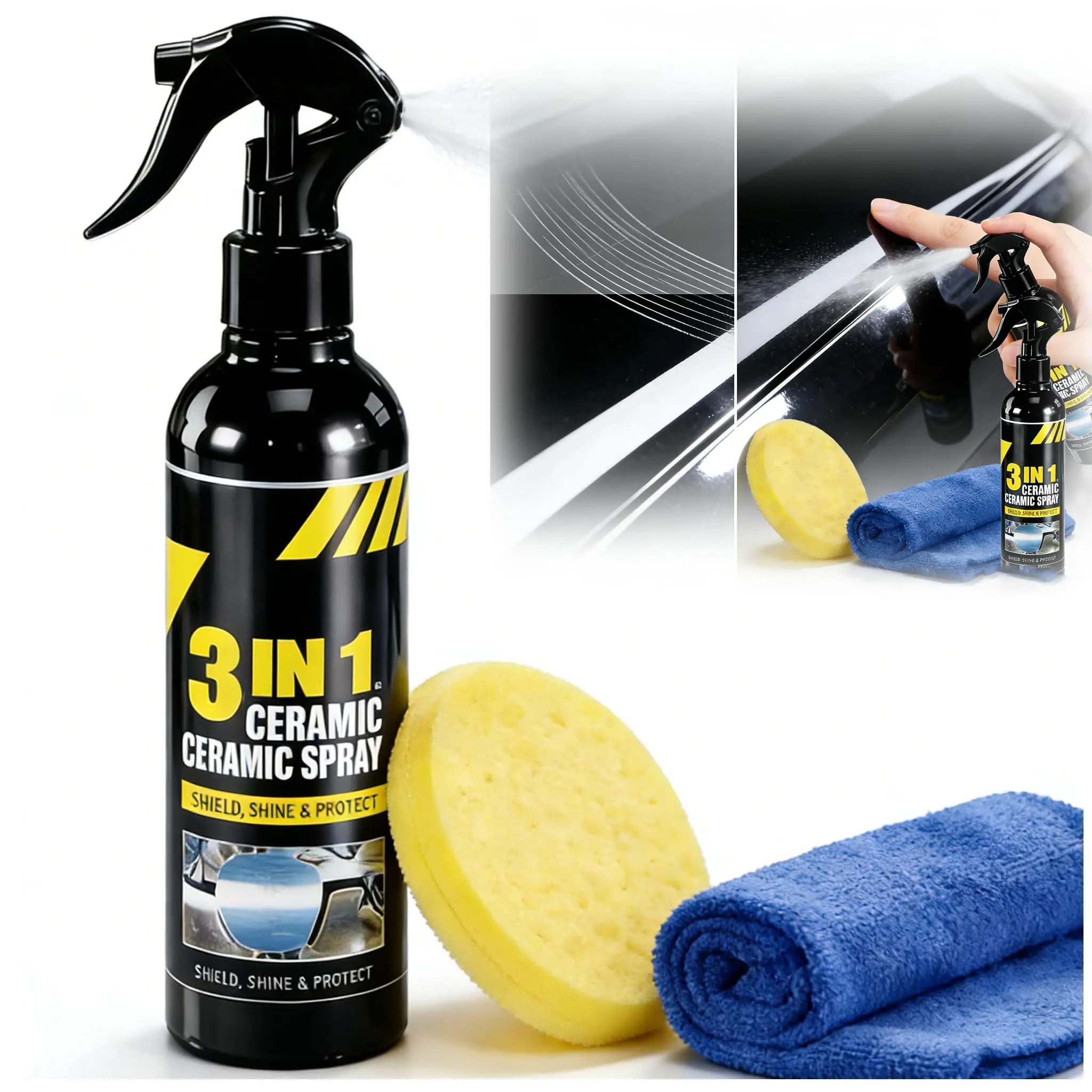 3 In 1 Ceramic Spray For Car Shield Shine And Protect SiO2 Hydrophobic Coating After Wash
3 In 1 Ceramic Spray For Car Shield Shine And Protect SiO2 Hydrophobic Coating After Wash