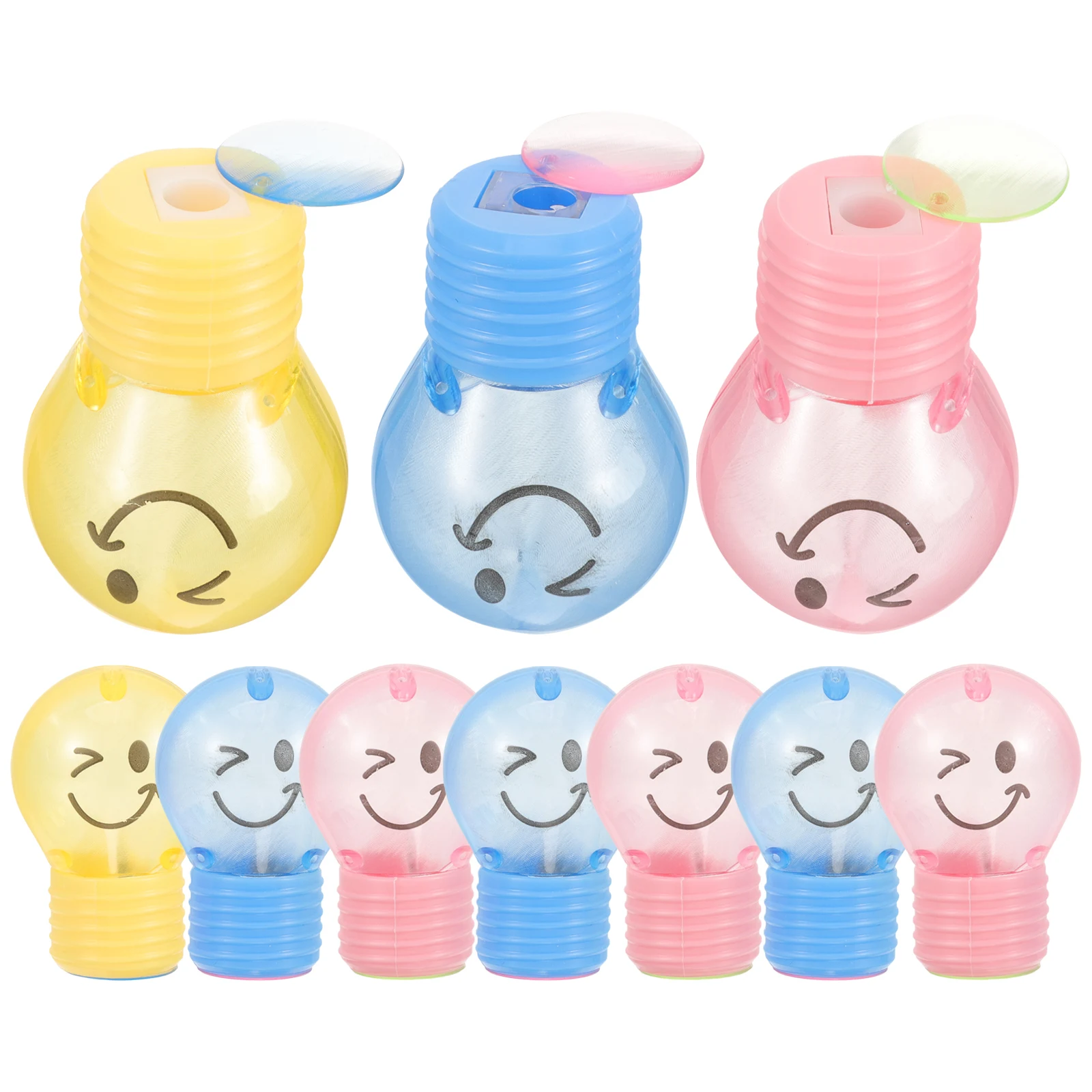 10PCS Pencil Sharpener Cartoon Bulb Shape Mini Portable for Kids Classroom Office Use Gifts Students
10PCS Pencil Sharpener Cartoon Bulb Shape Mini Portable for Kids Classroom Office Use Gifts Students