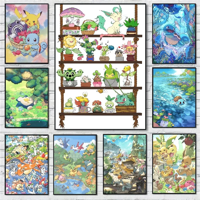 Pokemon Peripheral Pikachu Magic Frog Seed Charizard Cartoon Poster Mural Canvas Painting Wall Decoration Painting Poster Gift
Pokemon Peripheral Pikachu Magic Frog Seed Charizard Cartoon Poster Mural Canvas Painting Wall Decoration Painting Poster Gift