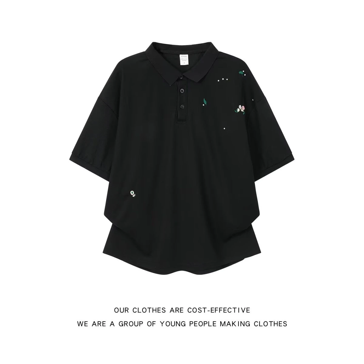Korean Style Short Sleeve Shirt Men's Summer Floral Embroidery High-End Feeling Black T-Shirt Casual Fashion Top
Korean Style Short Sleeve Shirt Men's Summer Floral Embroidery High-End Feeling Black T-Shirt Casual Fashion Top