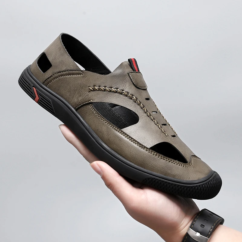 Summer Men Sandals Genuine Leather Mens Casual Shoes Outdoor Men Leather Sandals for Men Beach Shoes Roman mens Shoes
Summer Men Sandals Genuine Leather Mens Casual Shoes Outdoor Men Leather Sandals for Men Beach Shoes Roman mens Shoes