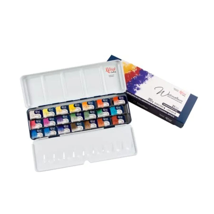 Monopigmented Professional Watercolor Paint Set, 21 Water Colors of 2.5 ml, High Lightfastness Paints Kit for Artists, Adult, L
Monopigmented Professional Watercolor Paint Set, 21 Water Colors of 2.5 ml, High Lightfastness Paints Kit for Artists, Adult, L