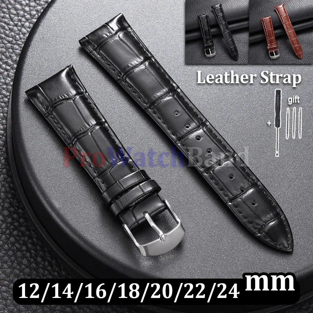 12/14/16/18/20/22/24mm Luxury Faux Calfskin Watch Band Pin Buckle Wristbelt Black Brown Replacement Strap Men Women Bracelets
12/14/16/18/20/22/24mm Luxury Faux Calfskin Watch Band Pin Buckle Wristbelt Black Brown Replacement Strap Men Women Bracelets