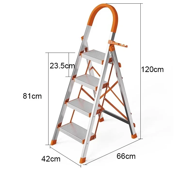 Folding ladder Thickened indoor multi-functional stainless steel herringbone ladder
Folding ladder Thickened indoor multi-functional stainless steel herringbone ladder