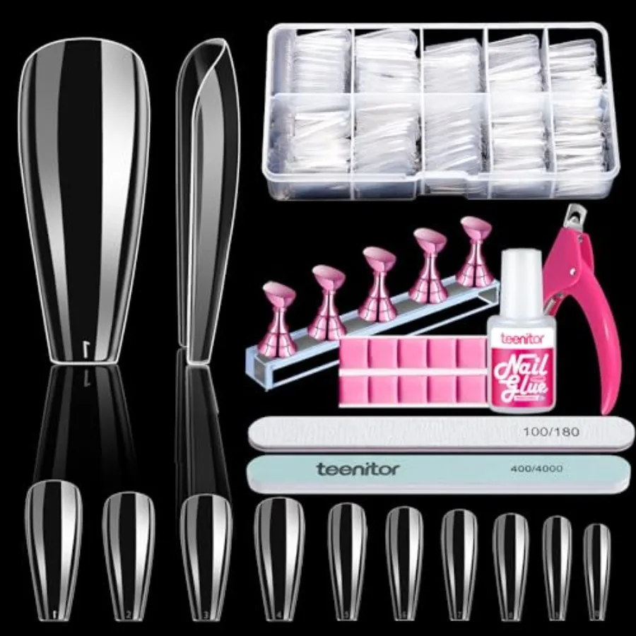 600 Pcs Clear Coffin Nail Tips, Acrylic Nail Kit, Clear Press On Nails, Long Fake Nails Coffin Nail Tips Full Cover, Acrylic Na
600 Pcs Clear Coffin Nail Tips, Acrylic Nail Kit, Clear Press On Nails, Long Fake Nails Coffin Nail Tips Full Cover, Acrylic Na