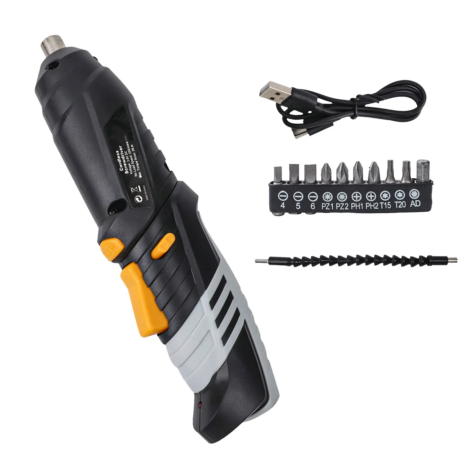 DIY Screwdriver Cordless Drill Driver 1300mAh Li-Ion Battery 3.6V Torque Force Built-in Working Light As Picture Show
DIY Screwdriver Cordless Drill Driver 1300mAh Li-Ion Battery 3.6V Torque Force Built-in Working Light As Picture Show