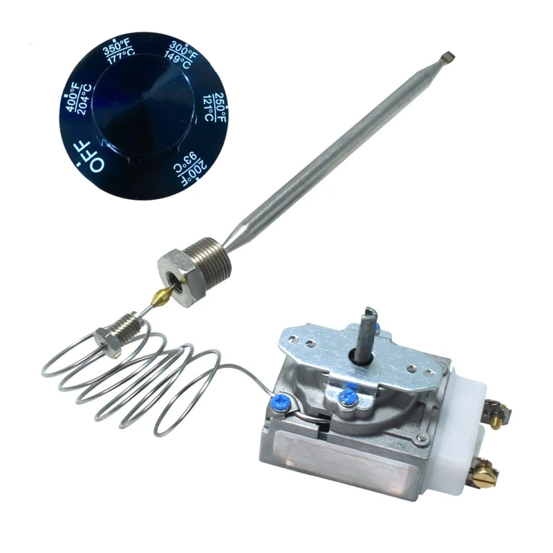 3/8 "and 1/4" Fryer Thermostat Thermostat 204 ° C Gas Commercial Kitchenware Accessories Microvoltage with Knob
3/8 "and 1/4" Fryer Thermostat Thermostat 204 ° C Gas Commercial Kitchenware Accessories Microvoltage with Knob