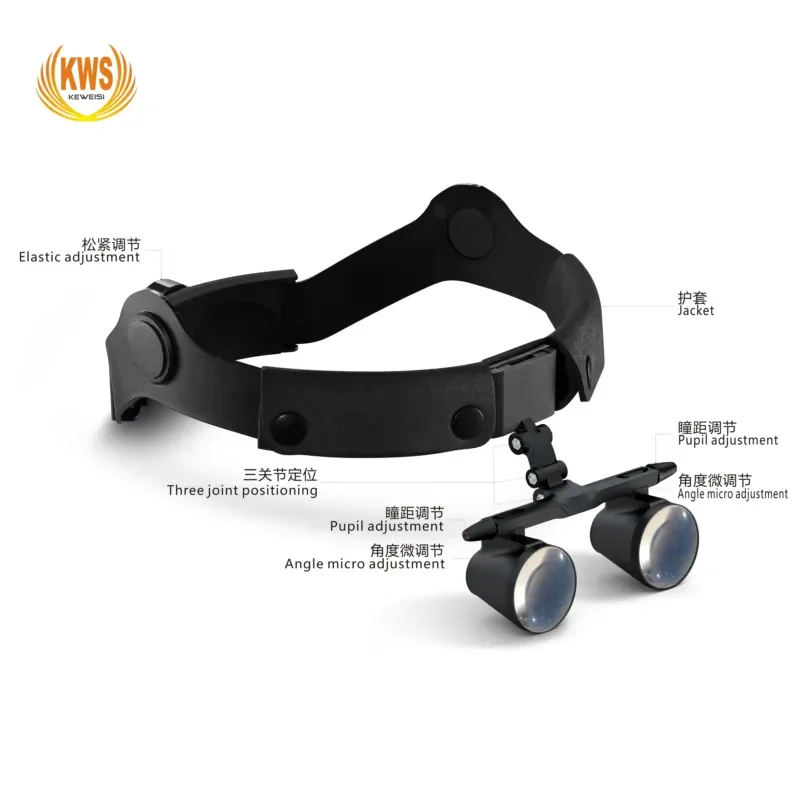 2.5X Loupe Headband Manual Power KWS FD-501G-2 Black Lightweight Medical Loupe Binocular Class I CE/ISO13485 Certified
2.5X Loupe Headband Manual Power KWS FD-501G-2 Black Lightweight Medical Loupe Binocular Class I CE/ISO13485 Certified