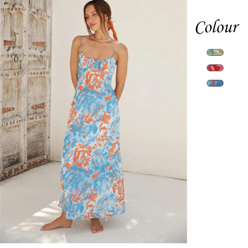High Quality Women Dress Fashion New A Summer Sexy Sleeveless Bohemian Spaghetti Strap Sundress Casual Loose Beach Vestidos Robe
High Quality Women Dress Fashion New A Summer Sexy Sleeveless Bohemian Spaghetti Strap Sundress Casual Loose Beach Vestidos Robe