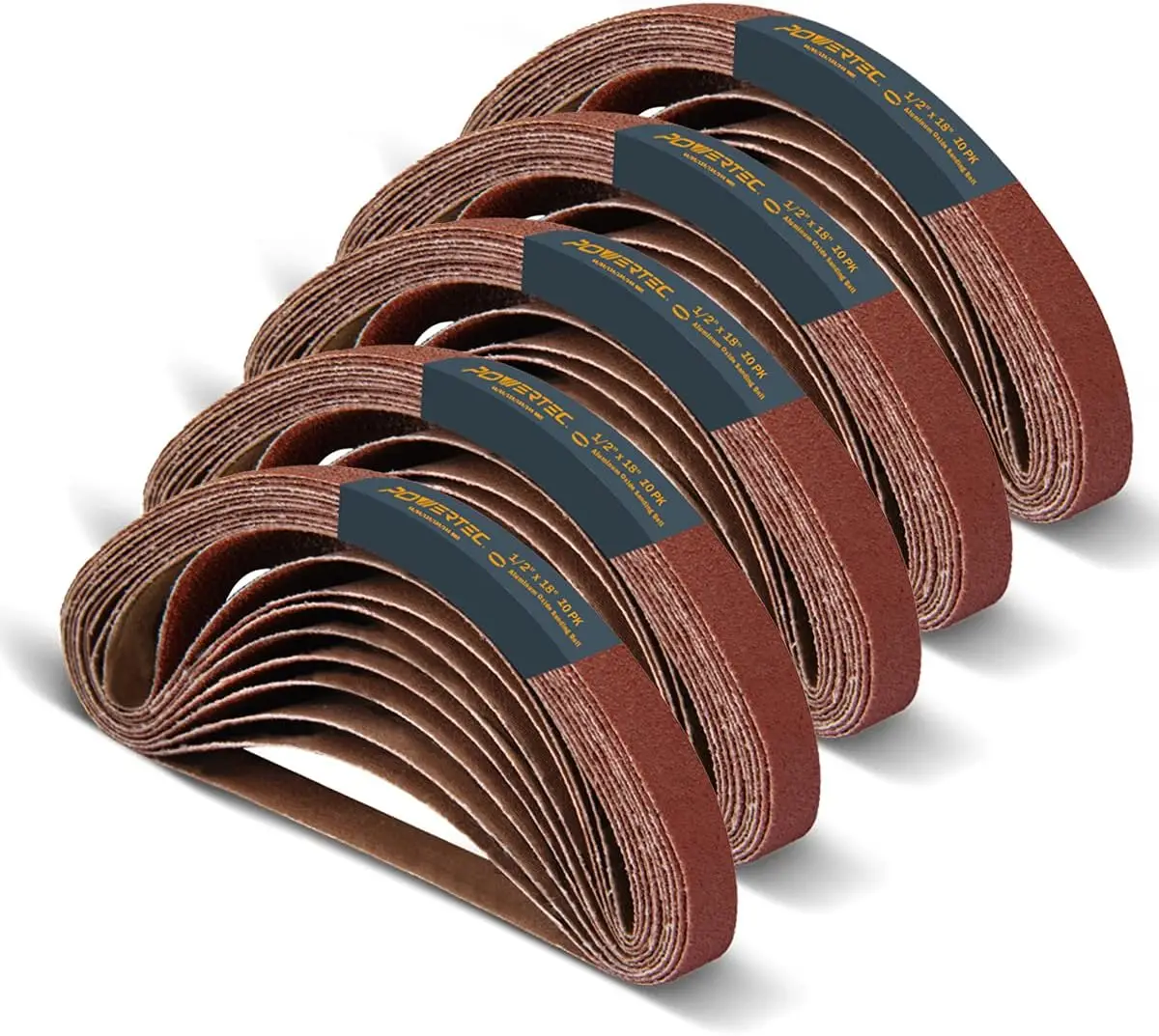 1/2 x 18 Inch Sanding Belts 50 Pack, 40/80/120/180/240 Grit, Aluminum Oxide for Belt Sander Woodworking Metal Polishing
1/2 x 18 Inch Sanding Belts 50 Pack, 40/80/120/180/240 Grit, Aluminum Oxide for Belt Sander Woodworking Metal Polishing