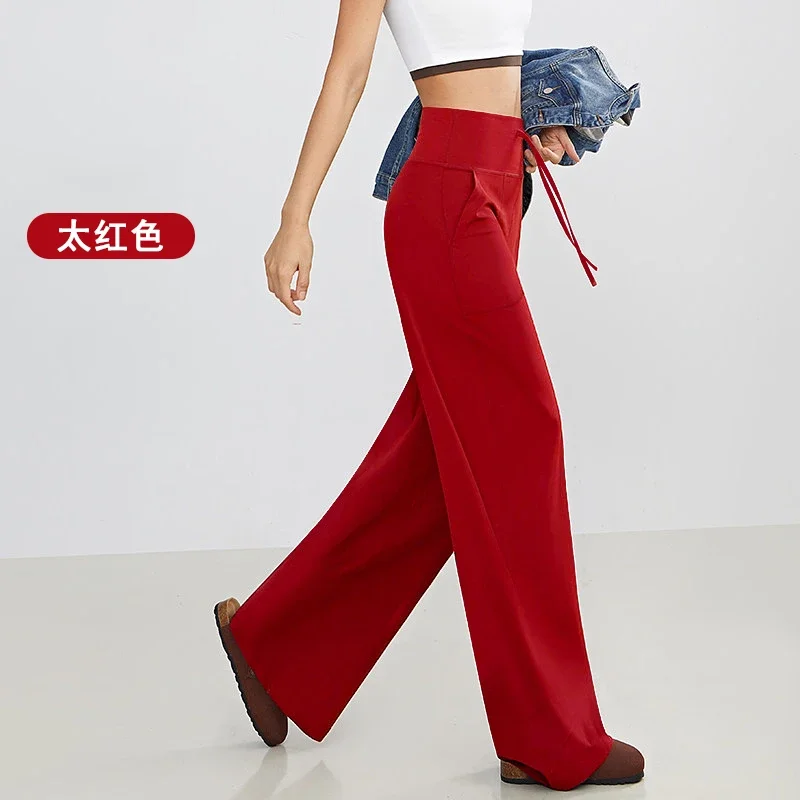 Women's Red High Waist Yoga Pants Loose Wide Leg Drawstring Workout Casual Trousers
Women's Red High Waist Yoga Pants Loose Wide Leg Drawstring Workout Casual Trousers