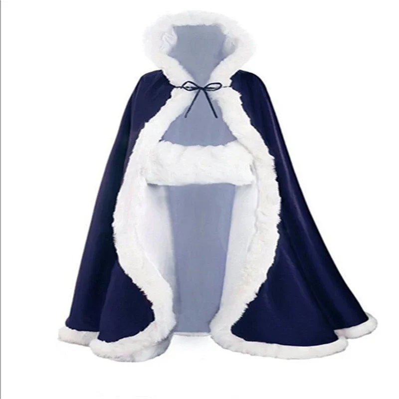 Winter Satin Shawl Cloak Bridal Jackets Cape Faux Fur Christmas Cloaks Hooded Perfect Wraps Wedding Shawl accessories
Winter Satin Shawl Cloak Bridal Jackets Cape Faux Fur Christmas Cloaks Hooded Perfect Wraps Wedding Shawl accessories