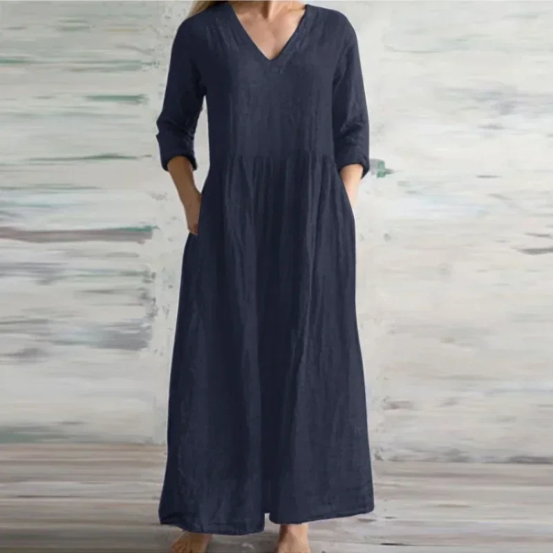 3XL Long Skirt With Pocket Harajuku Normcore Minimalist V-Neck Collar Five-Quarter Sleeve Pleat Stretch Dresses for Women
3XL Long Skirt With Pocket Harajuku Normcore Minimalist V-Neck Collar Five-Quarter Sleeve Pleat Stretch Dresses for Women