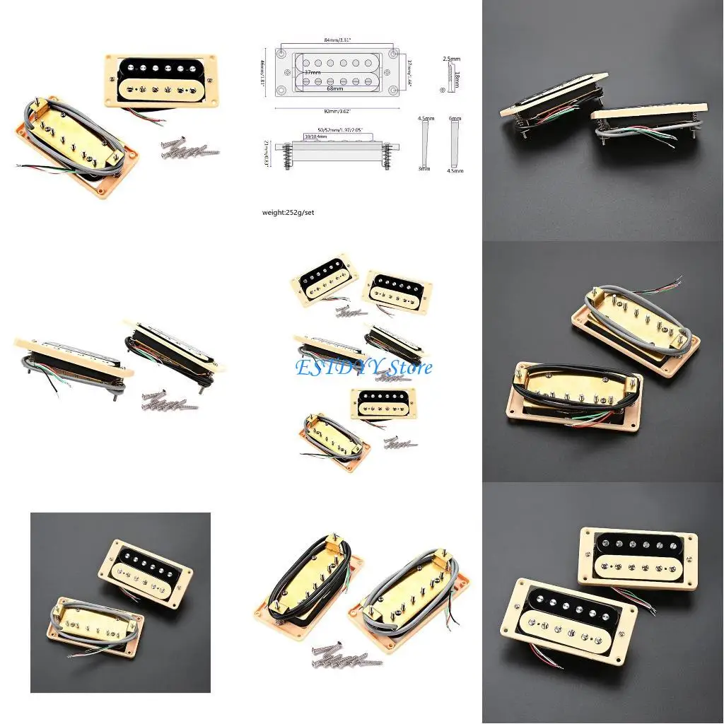 G6DE Guitar Humbuckers Pickup Set Double Coil Bridge Pickups and Neck Pickups Durable
G6DE Guitar Humbuckers Pickup Set Double Coil Bridge Pickups and Neck Pickups Durable