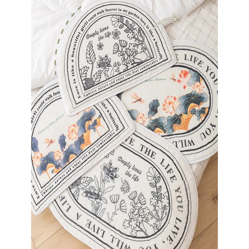 Нежный овальный коврик для ванной комнаты с цветочным принтом — ультра-нескользящий и быстрый впитывающий, идеально подходит для прихожей для душа и туалета, прочная машина
Нежный овальный коврик для ванной комнаты с цветочным принтом — ультра-нескользящий и быстрый впитывающий, идеально подходит для прихожей для душа и туалета, прочная машина