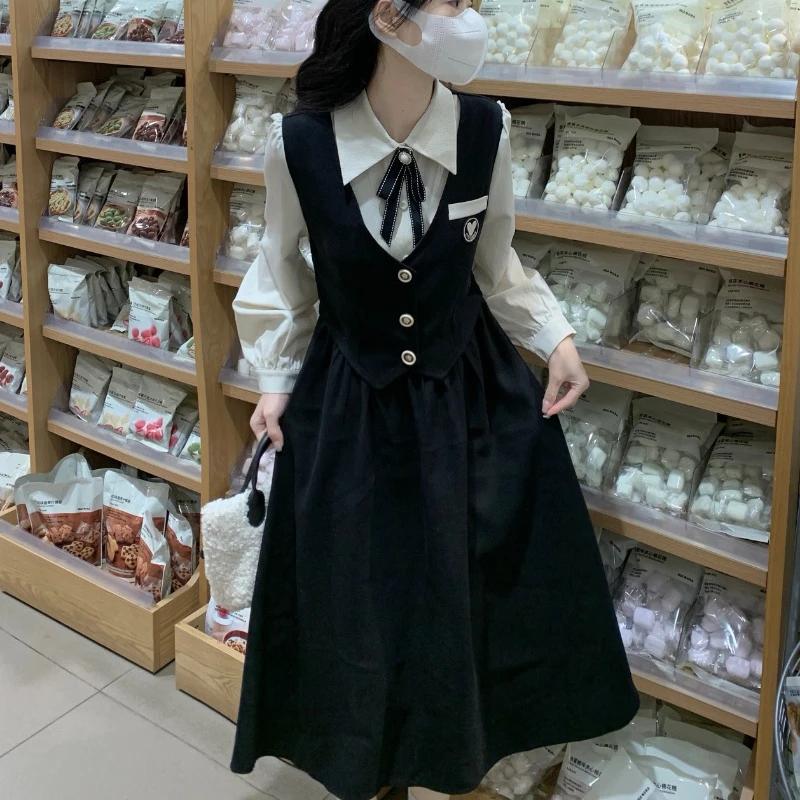2024 New Spring Dresses Women French Preppy Style Fake Two Pieces Long Sleeve High Waist Versatile Fashion Daily Dress Female
2024 New Spring Dresses Women French Preppy Style Fake Two Pieces Long Sleeve High Waist Versatile Fashion Daily Dress Female