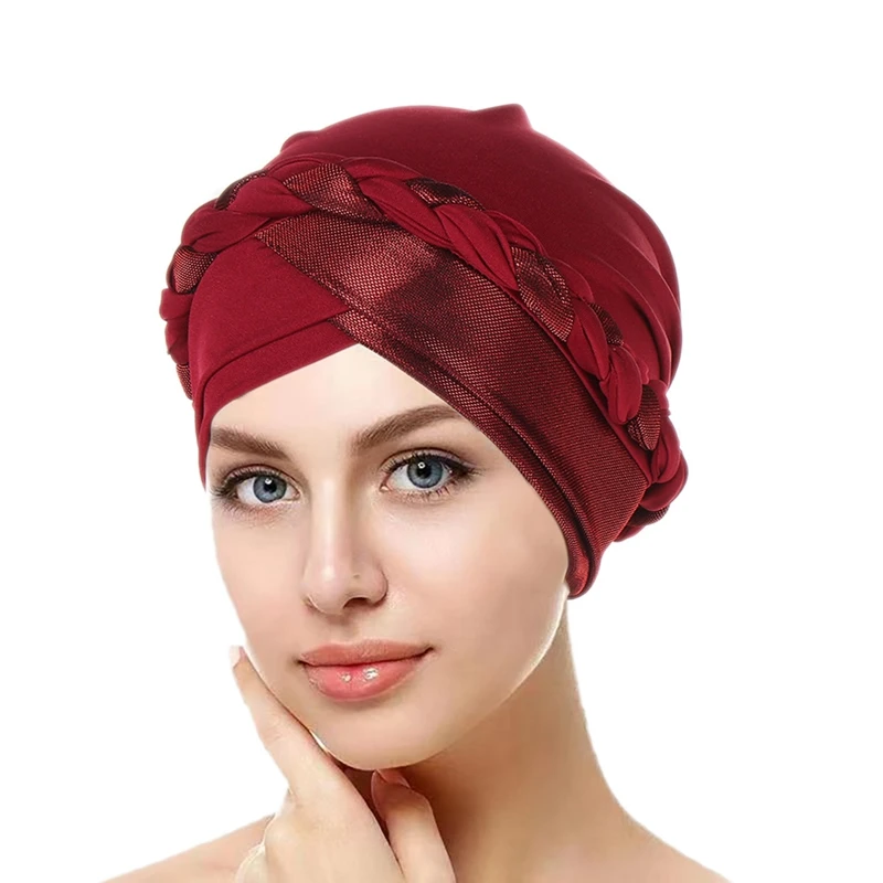 Women Muslim Stretch Turban Islamic Underscarf Bonnet Fashion Braided Hijabs Hair Cover Wedding Party Head Scarves Cap Ladies
Women Muslim Stretch Turban Islamic Underscarf Bonnet Fashion Braided Hijabs Hair Cover Wedding Party Head Scarves Cap Ladies