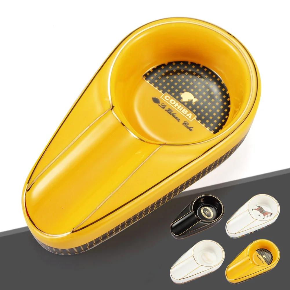 Ceramic Cigar Ashtray Single Cigar Holder Gadgets Ash Tobacco Portable Ashtray With Gift Box
Ceramic Cigar Ashtray Single Cigar Holder Gadgets Ash Tobacco Portable Ashtray With Gift Box