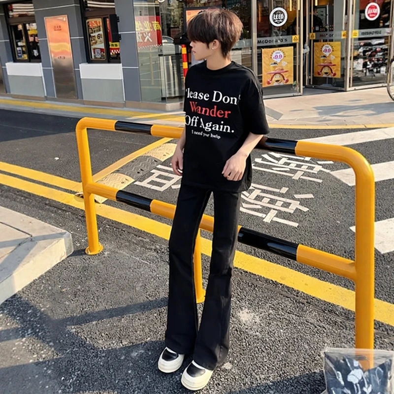 High Street Casual Black Bell Bottom Jeans Women's High Waist Slim Fit Ins Knife Jeans Stylish Versatile Slimming Effect
High Street Casual Black Bell Bottom Jeans Women's High Waist Slim Fit Ins Knife Jeans Stylish Versatile Slimming Effect