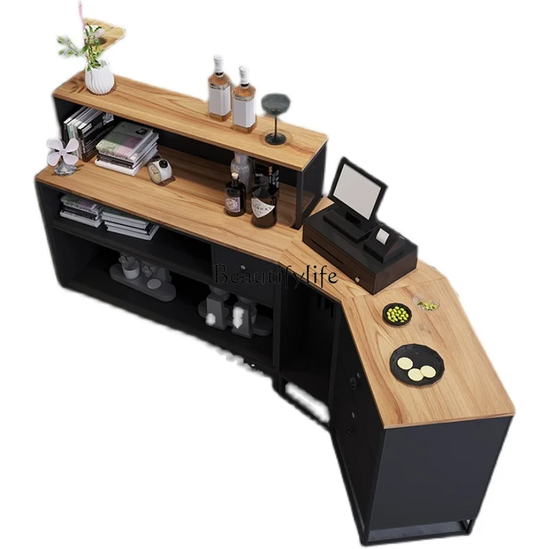 Customized Retro Cashier Curved Corner Clothing Store Iron Wine Cabinet Bar Counter
Customized Retro Cashier Curved Corner Clothing Store Iron Wine Cabinet Bar Counter