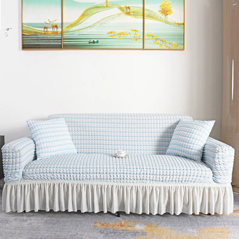 Elastic Sofa Cover Stretchable Furniture Protector with Skirt Washable and Durable Fits Most Couches Living Room Decor
Elastic Sofa Cover Stretchable Furniture Protector with Skirt Washable and Durable Fits Most Couches Living Room Decor