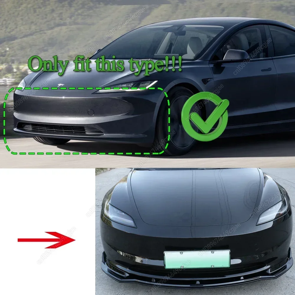 3Pcs For Tesla Model 3 Highland 2024 Car Front Bumper Lip Chin Diffuser Body Kit Spoiler Accessories ABS Tuning Gloss Black
3Pcs For Tesla Model 3 Highland 2024 Car Front Bumper Lip Chin Diffuser Body Kit Spoiler Accessories ABS Tuning Gloss Black