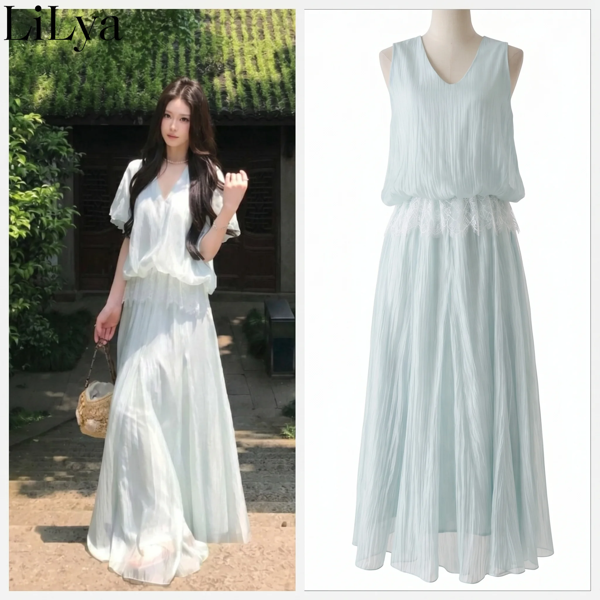 French Green Tulle Camisole Sling SummerDress Women Unique Elegant Lady Long Party Vacation Lightweight Breathable Woman Dress
French Green Tulle Camisole Sling SummerDress Women Unique Elegant Lady Long Party Vacation Lightweight Breathable Woman Dress