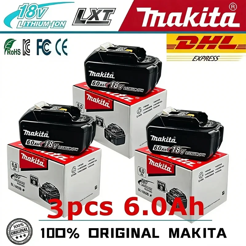 2026 New Makita 6Ah for Makita 18V Power tool Battery BL1840 BL1830B BL1850B BL1850 BL1860 BL1815 Replacement Lithium Battery
2026 New Makita 6Ah for Makita 18V Power tool Battery BL1840 BL1830B BL1850B BL1850 BL1860 BL1815 Replacement Lithium Battery