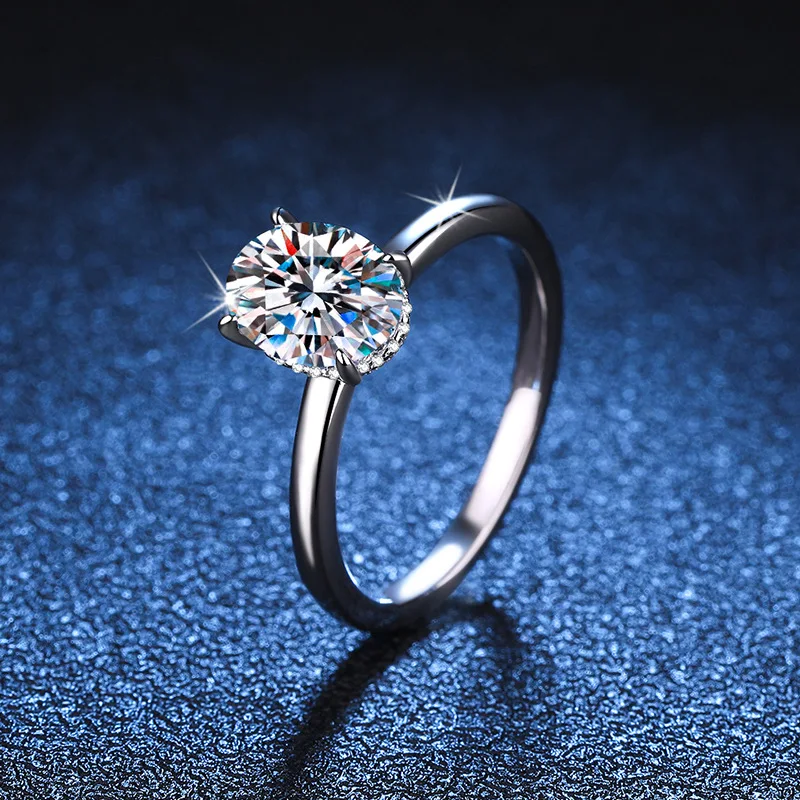 S925 Sterling Silver Women's Ring Temperament Pigeon Egg Moissan Stone Elegant Lady
S925 Sterling Silver Women's Ring Temperament Pigeon Egg Moissan Stone Elegant Lady
