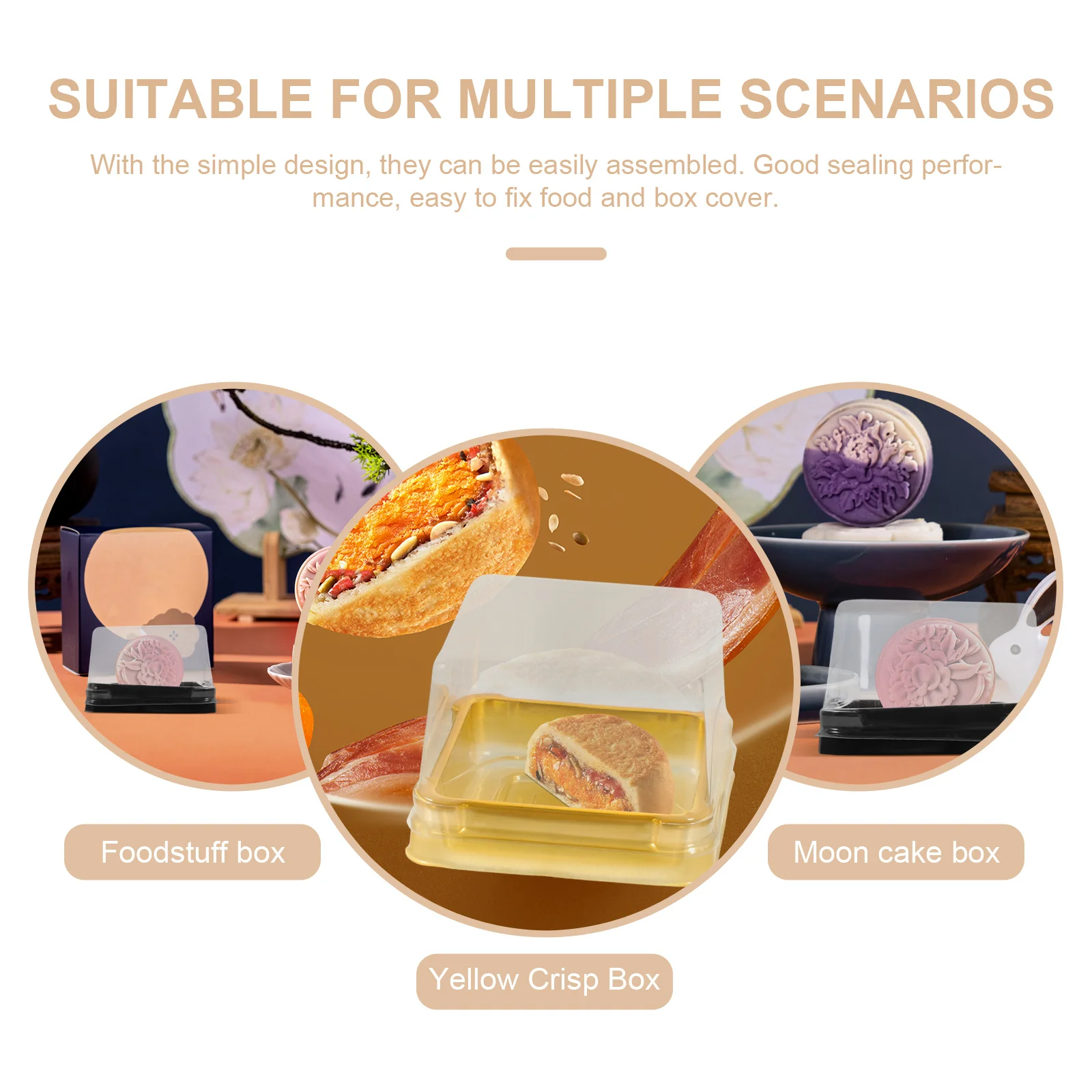 100 шт. коробки для слоеного яичного желтка, пластиковые квадратные футляры для торта с луной, водонепроницаемые контейнеры для хранения, портативная упаковочная коробка для хлебобулочных изделий 
100 шт. коробки для слоеного яичного желтка, пластиковые квадратные футляры для торта с луной, водонепроницаемые контейнеры для хранения, портативная упаковочная коробка для хлебобулочных изделий