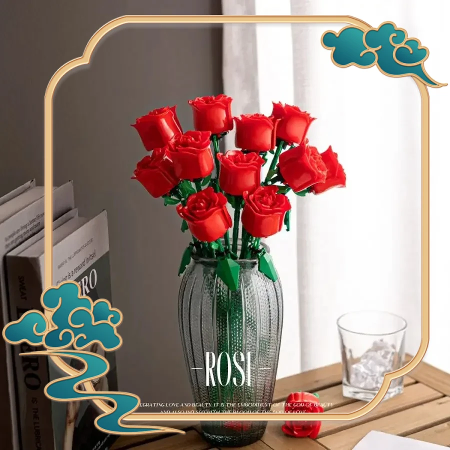 Romantic Rose Flower Bouquet Building Block Eternal Model Assembly Plastic Plant Brick Home Decor Mother's Day Birthday R Gift
Romantic Rose Flower Bouquet Building Block Eternal Model Assembly Plastic Plant Brick Home Decor Mother's Day Birthday R Gift