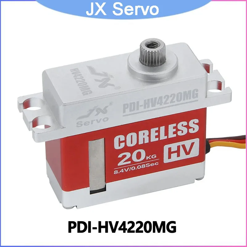 JX HV4220MG High Voltage Digital Servo 20kg Coreless Motor, 8.4V Metal Gear 35.5x15x29.9mm for RC Model Car Boat Aircraft
JX HV4220MG High Voltage Digital Servo 20kg Coreless Motor, 8.4V Metal Gear 35.5x15x29.9mm for RC Model Car Boat Aircraft