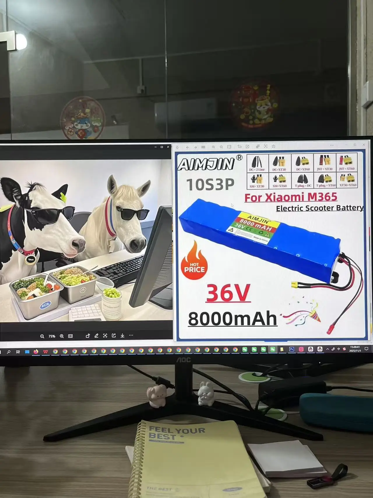 36V 8.0Ah 10S3P Li-ion Battery For Xiaomi M365/1S Special Battery Pack 36V 8000mAh Electric Scooter Battery Pack+42V 2A charger
36V 8.0Ah 10S3P Li-ion Battery For Xiaomi M365/1S Special Battery Pack 36V 8000mAh Electric Scooter Battery Pack+42V 2A charger