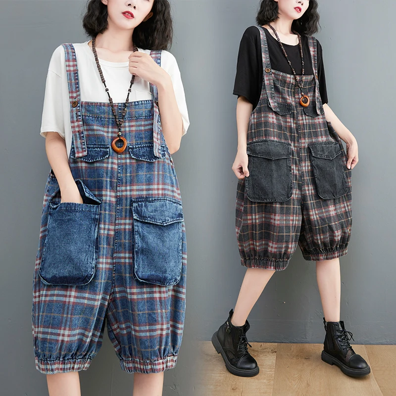 Летние свободные джинсовые комбинезоны большого размера, женские модные возрастные ремни, брюки с высокой талией, износостойкие
Летние свободные джинсовые комбинезоны большого размера, женские модные возрастные ремни, брюки с высокой талией, износостойкие