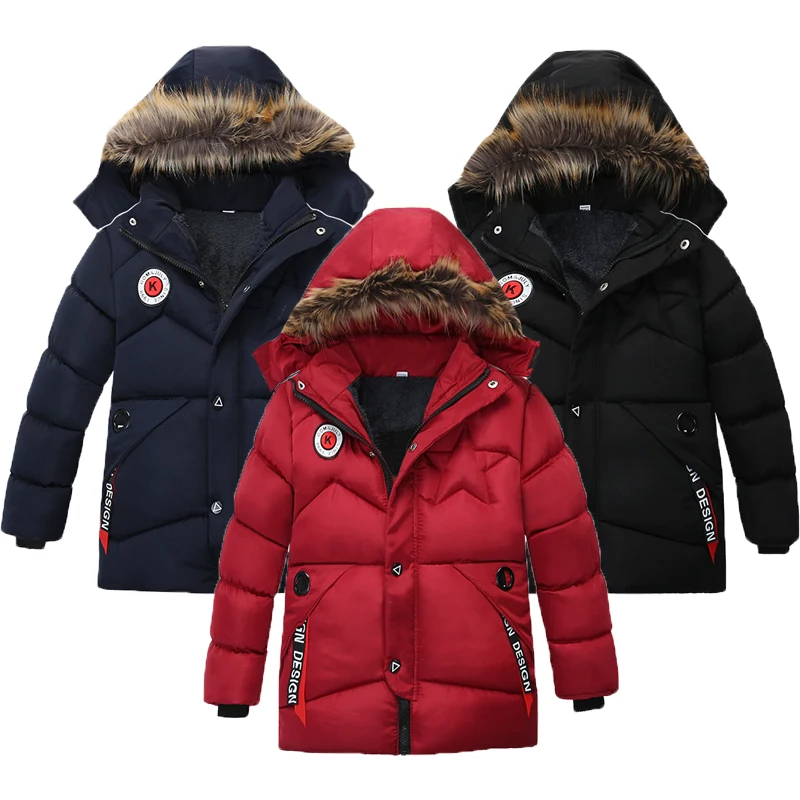3-7 Years Boys Jacket Winter Solid Color Long Lining Plush Thick Keep Warm Hooded Outwear For Boys Letter Print Cotton Clothes
3-7 Years Boys Jacket Winter Solid Color Long Lining Plush Thick Keep Warm Hooded Outwear For Boys Letter Print Cotton Clothes