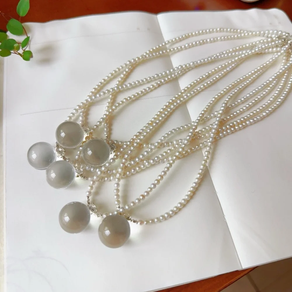 S925 Natural Clear Quartz And Pearl Chain Necklace for Women Clavicle Fashion Healing Jewelry Gift - 1 Piece
S925 Natural Clear Quartz And Pearl Chain Necklace for Women Clavicle Fashion Healing Jewelry Gift - 1 Piece