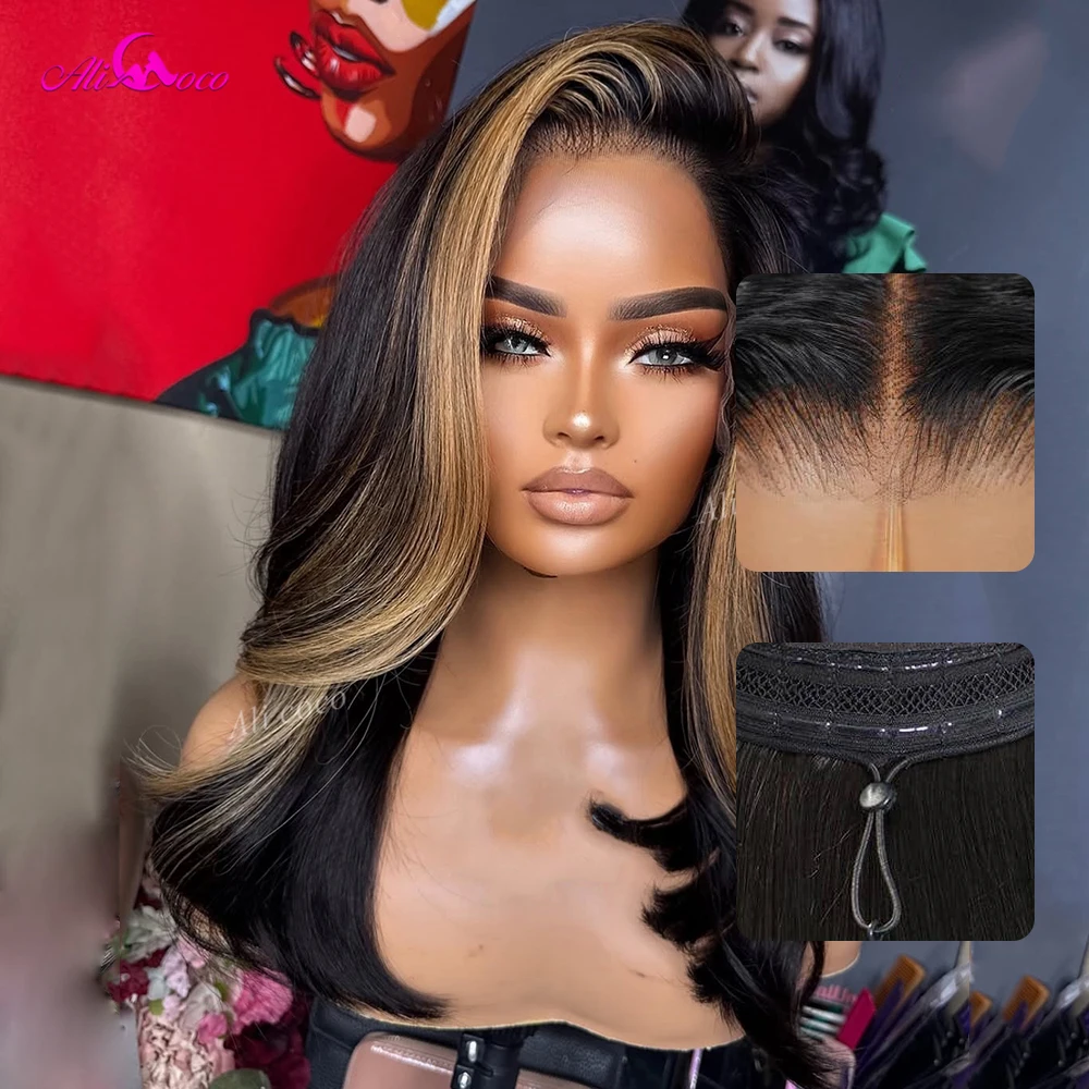 Two Pieces of Honey Brown Highlights Body Wave Human Hair 200 Density 13x6 Drawstring Invisible Lace Front Wigs for Women
Two Pieces of Honey Brown Highlights Body Wave Human Hair 200 Density 13x6 Drawstring Invisible Lace Front Wigs for Women