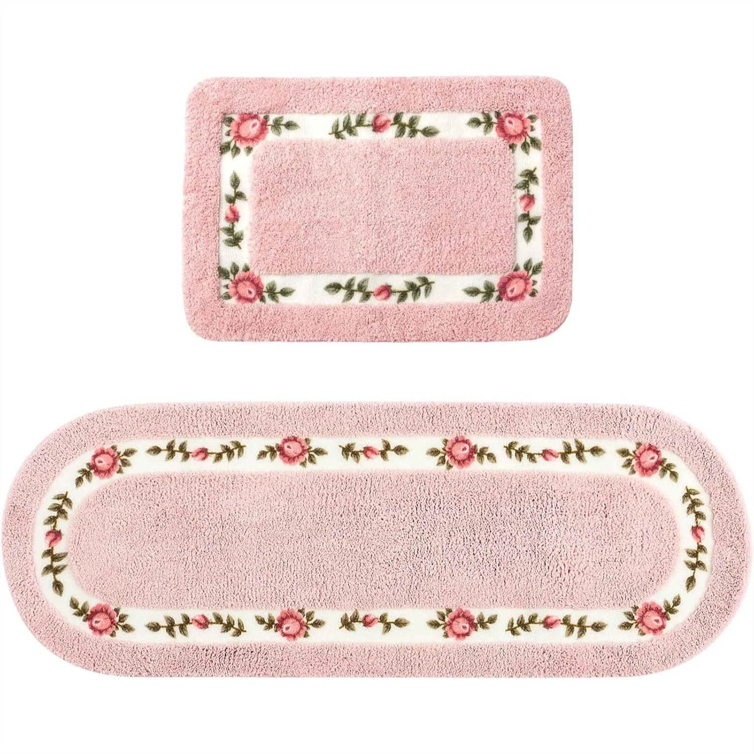 Rose Flower Bathroom Rugs Set 2Pcs Non Skid Absorbent Floral Rug for Bedroom Living Room, Romantic Coquette Decor (Pink, Small)
Rose Flower Bathroom Rugs Set 2Pcs Non Skid Absorbent Floral Rug for Bedroom Living Room, Romantic Coquette Decor (Pink, Small)
