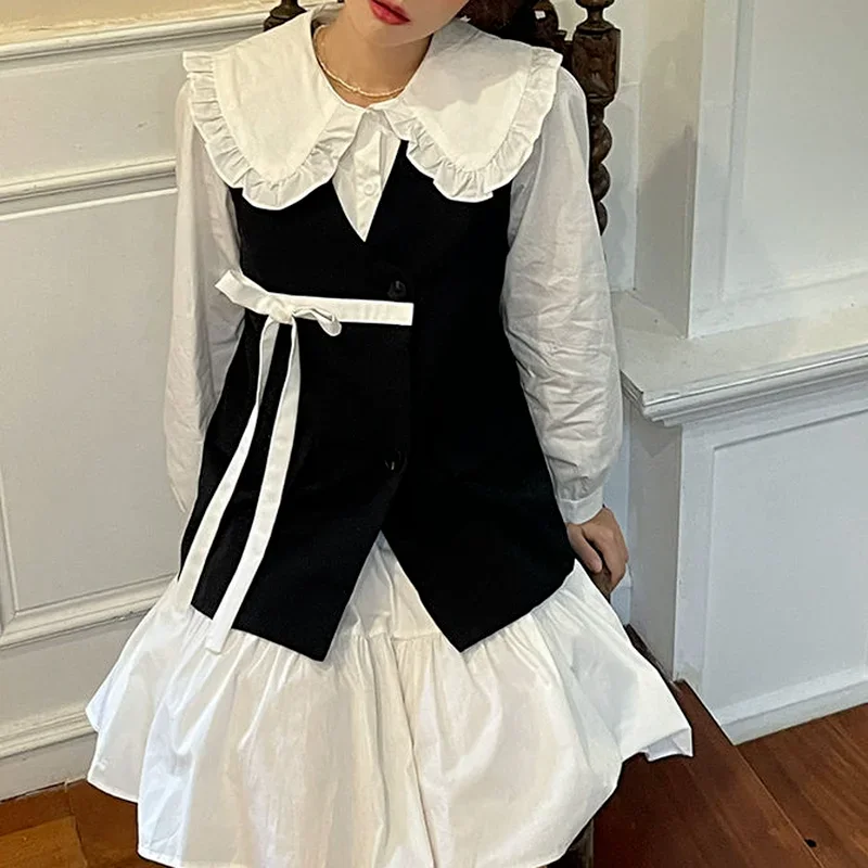 Комплекты женской моды, однотонные милые девушки, воротник Питера Пэна для отдыха, популярная универсальная осенняя женская одежда, минималистичный, нежный винтажный
Комплекты женской моды, однотонные милые девушки, воротник Питера Пэна для отдыха, популярная универсальная осенняя женская одежда, минималистичный, нежный винтажный