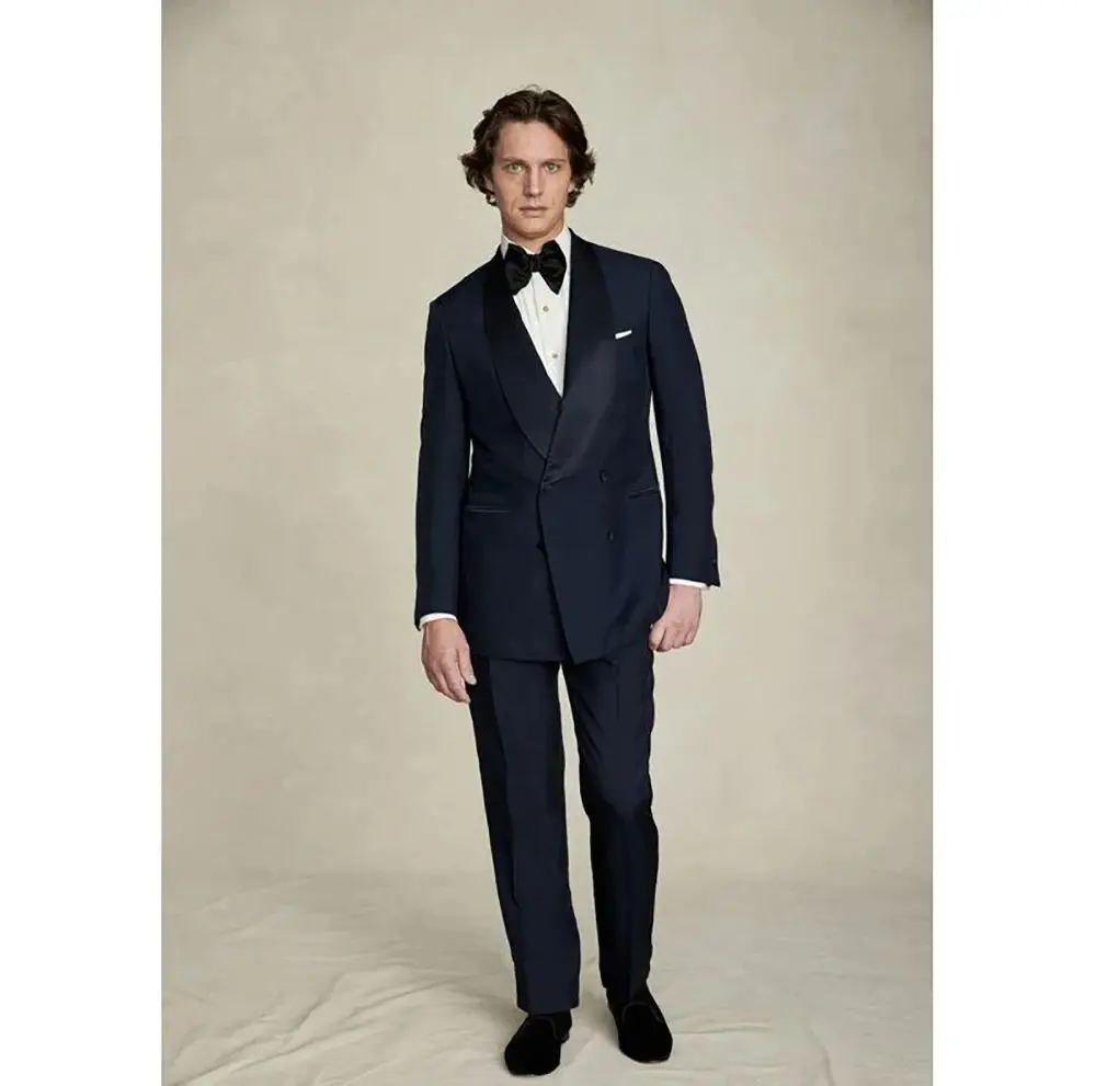 Dark Navy Blue Double Breasted Men Suit Two Pieces(Jacket+Pants) Lapel Outfits Chic Casual Party Prom Wedding Set
Dark Navy Blue Double Breasted Men Suit Two Pieces(Jacket+Pants) Lapel Outfits Chic Casual Party Prom Wedding Set