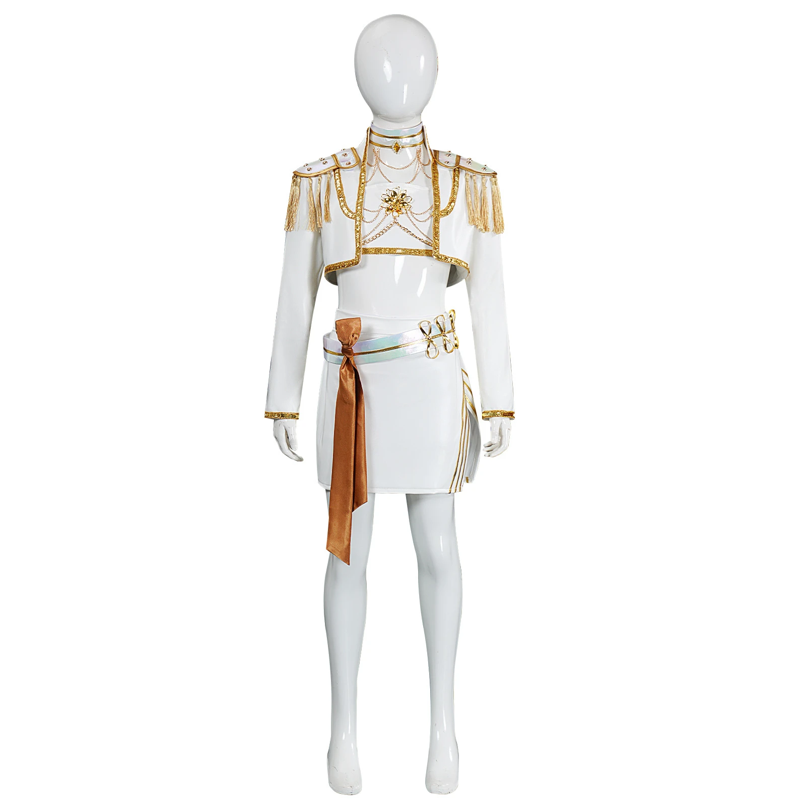 Hunters Rumi Cosplay Costume Kids Girl Idol White Uniform with Tassel Korean Pop Child Stage Performance Costume Halloween Set
Hunters Rumi Cosplay Costume Kids Girl Idol White Uniform with Tassel Korean Pop Child Stage Performance Costume Halloween Set