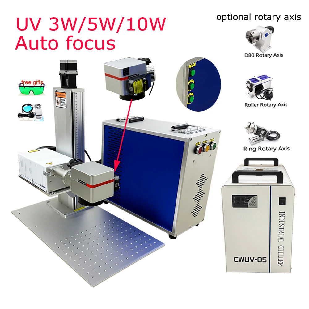 Autofocus SupportLighburn Water Cooled 3W 5W 10W UV Laser Glass Marking Machine Metal Plastic Crystal Glass Wood Engraving EZCAD
Autofocus SupportLighburn Water Cooled 3W 5W 10W UV Laser Glass Marking Machine Metal Plastic Crystal Glass Wood Engraving EZCAD