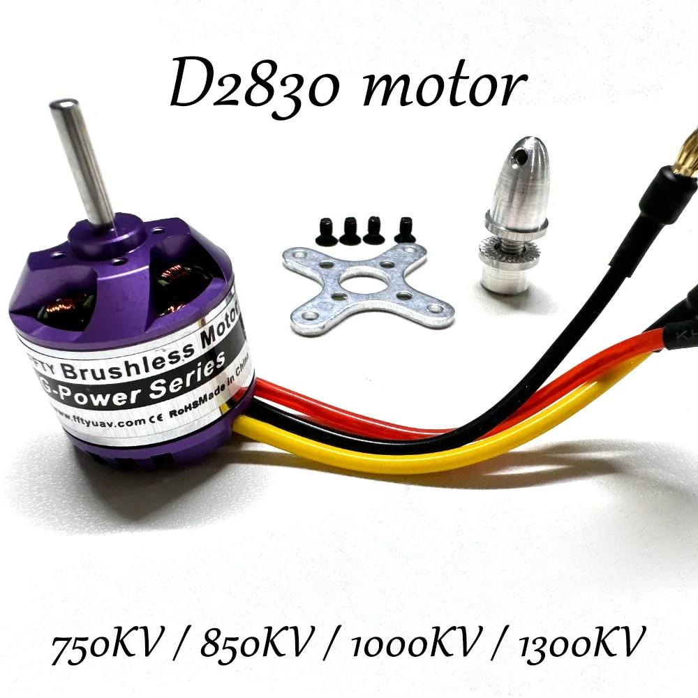 D2830 750-1300KV Бесщеточный двигатель 275 Вт для моделей дрона/RC, 2-4S LiPo 52g, вал 3,17 мм
D2830 750-1300KV Бесщеточный двигатель 275 Вт для моделей дрона/RC, 2-4S LiPo 52g, вал 3,17 мм
