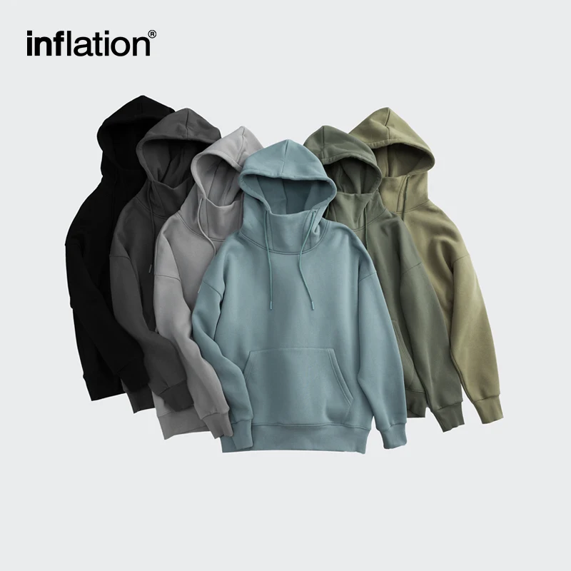 Мужская толстовка с капюшоном INFLATION Blank, толстая флисовая толстовка с высоким воротником, унисекс
Мужская толстовка с капюшоном INFLATION Blank, толстая флисовая толстовка с высоким воротником, унисекс