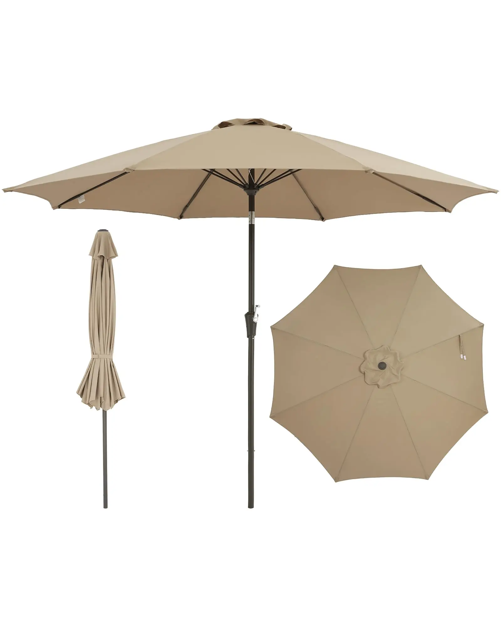 9FT Patio Umbrella for Outdoor – Market Table Umbrella with Push Button Tilt & Crank, 8 Sturdy Ribs, for Garden, Backyard
9FT Patio Umbrella for Outdoor – Market Table Umbrella with Push Button Tilt & Crank, 8 Sturdy Ribs, for Garden, Backyard
