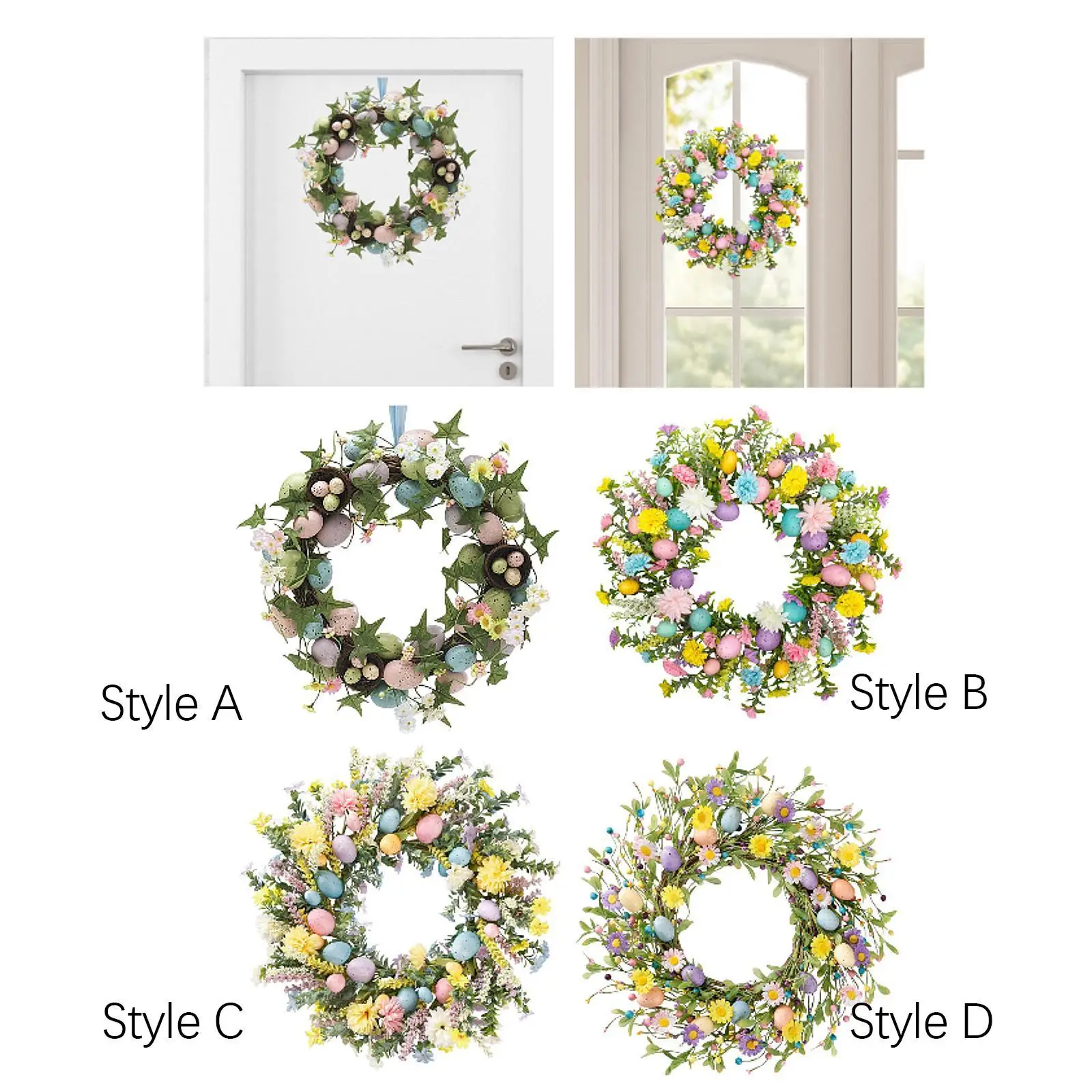 Artificial Easter Eggs Wreath Spring Wreath for Living Room Shelf Wedding
Artificial Easter Eggs Wreath Spring Wreath for Living Room Shelf Wedding