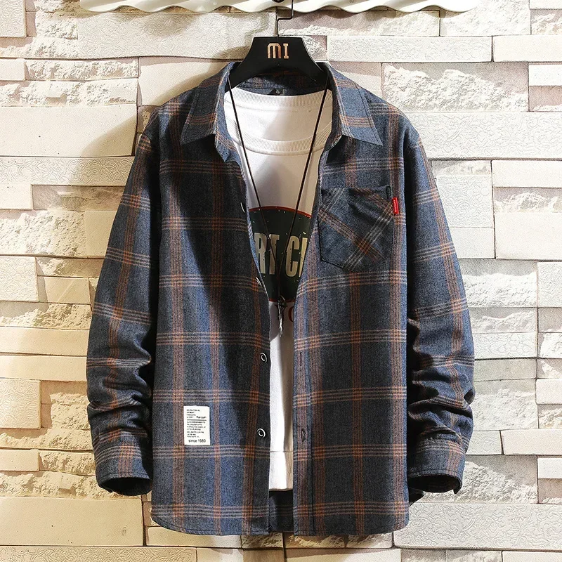 2024 Summer Men's Plaid Shirt Button Pocket Casual Fashion Elegant Long sleeve Shirt Turn Down Collar
2024 Summer Men's Plaid Shirt Button Pocket Casual Fashion Elegant Long sleeve Shirt Turn Down Collar