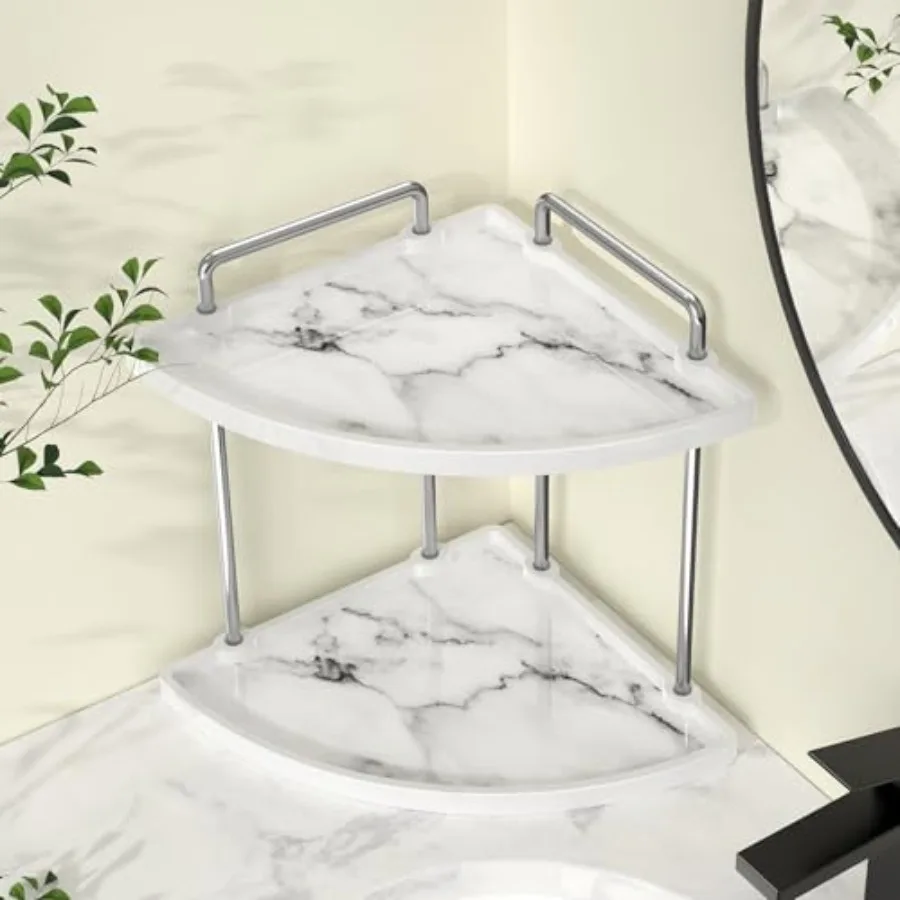 Hancrafted Ceramic Corner Bathroom Counter Organizer, 2-Tier Bathroom Countertop Organizer with Marble Pattern, Vanity Skincare
Hancrafted Ceramic Corner Bathroom Counter Organizer, 2-Tier Bathroom Countertop Organizer with Marble Pattern, Vanity Skincare